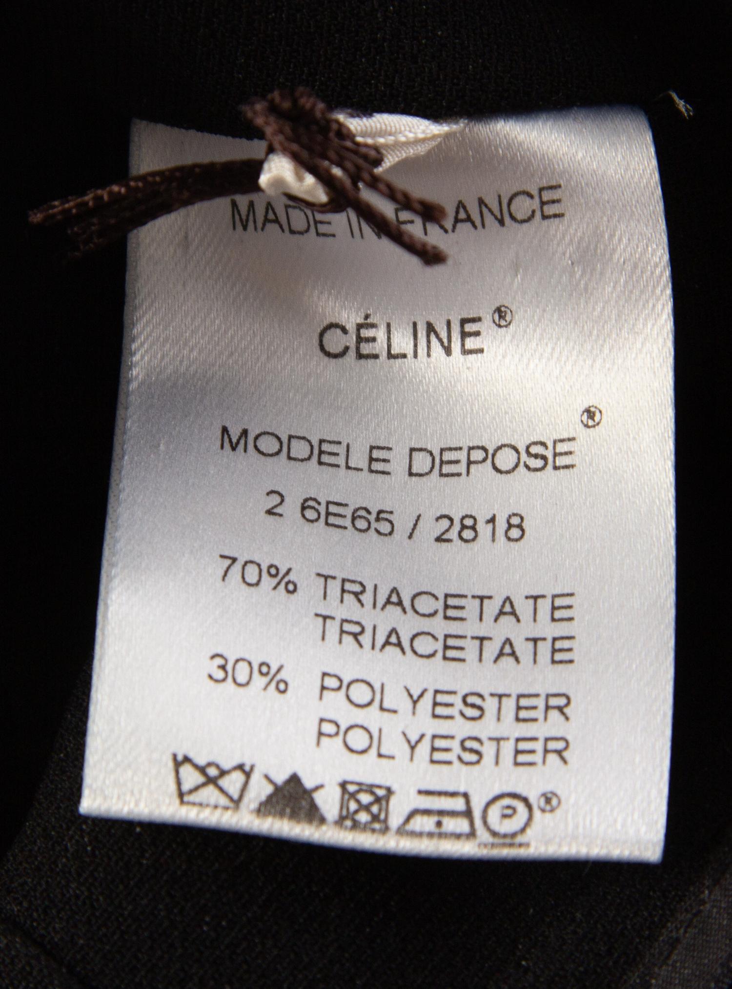 A Celine Black Short Sleeve Dress, Size 38.