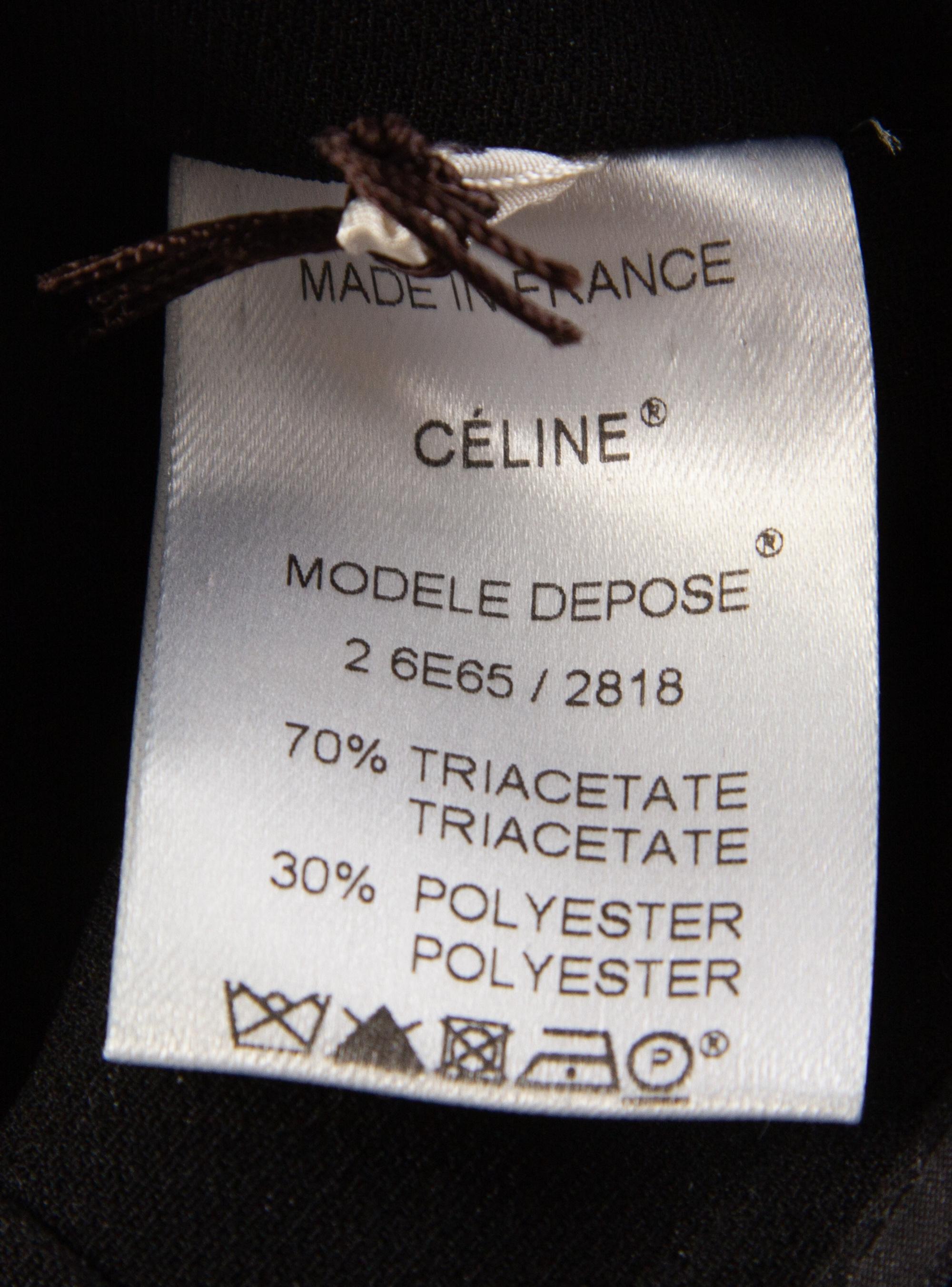 A Celine Black Short Sleeve Dress, Size 38.