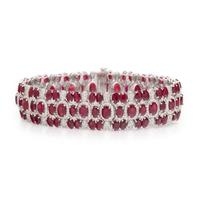BURMESE RUBY AND DIAMOND BRACELET