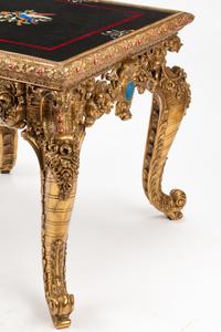 A Louis XV Style Gilt Bronze and Specimen Marble Table