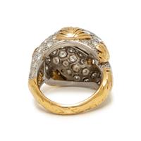 TIFFANY & CO., BICOLOR GOLD AND DIAMOND RING