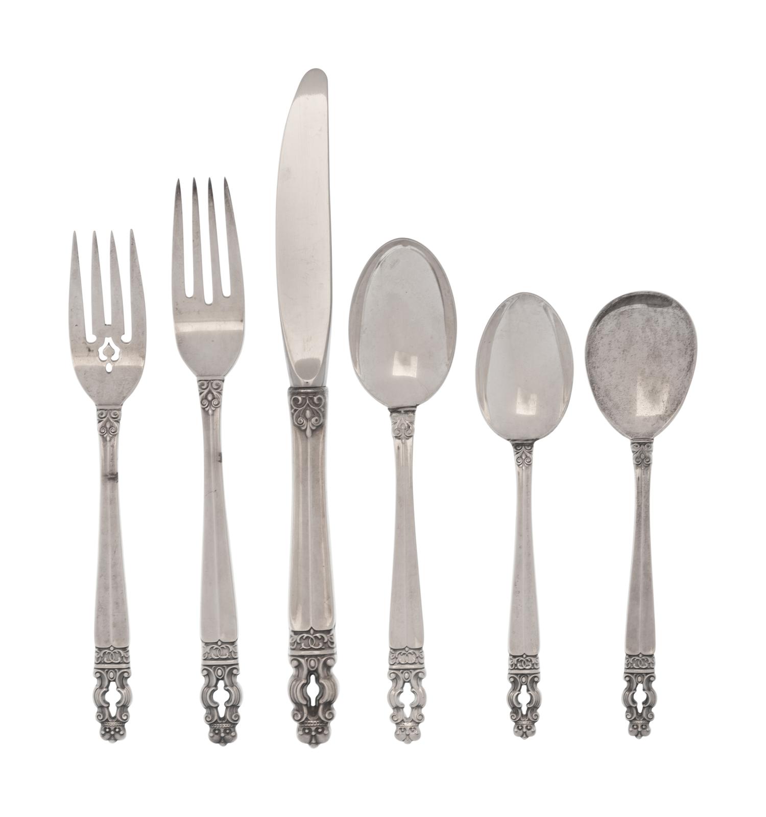 An American Silver Flatware Service