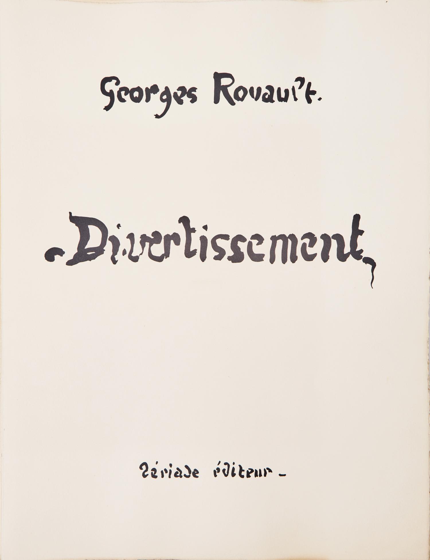 [Art] Rouault, Georges. Divertissement