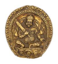 Four Tibetan Gilt Bronze Panels