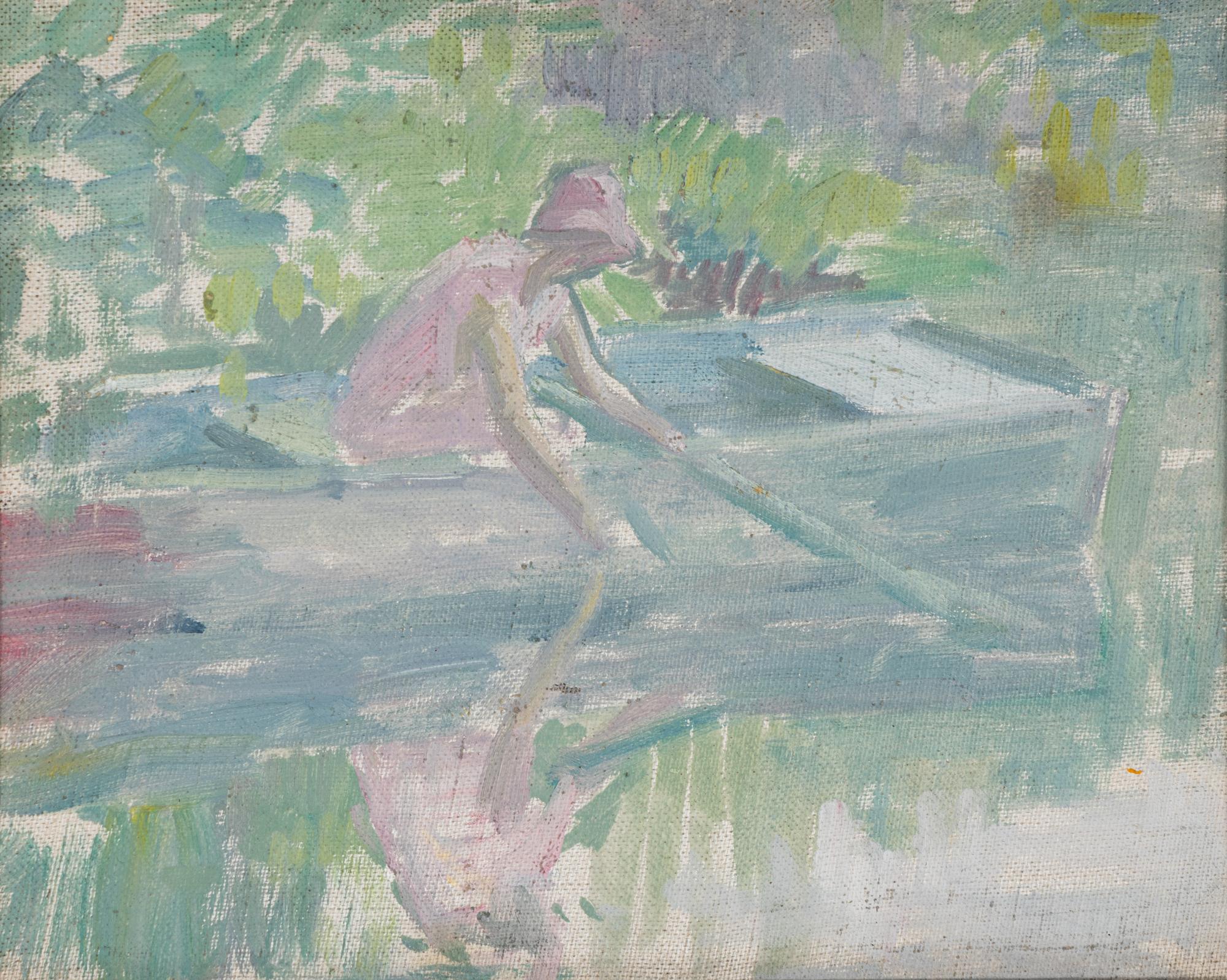 Woman in a Boat (possibly Mrs. Greacen)