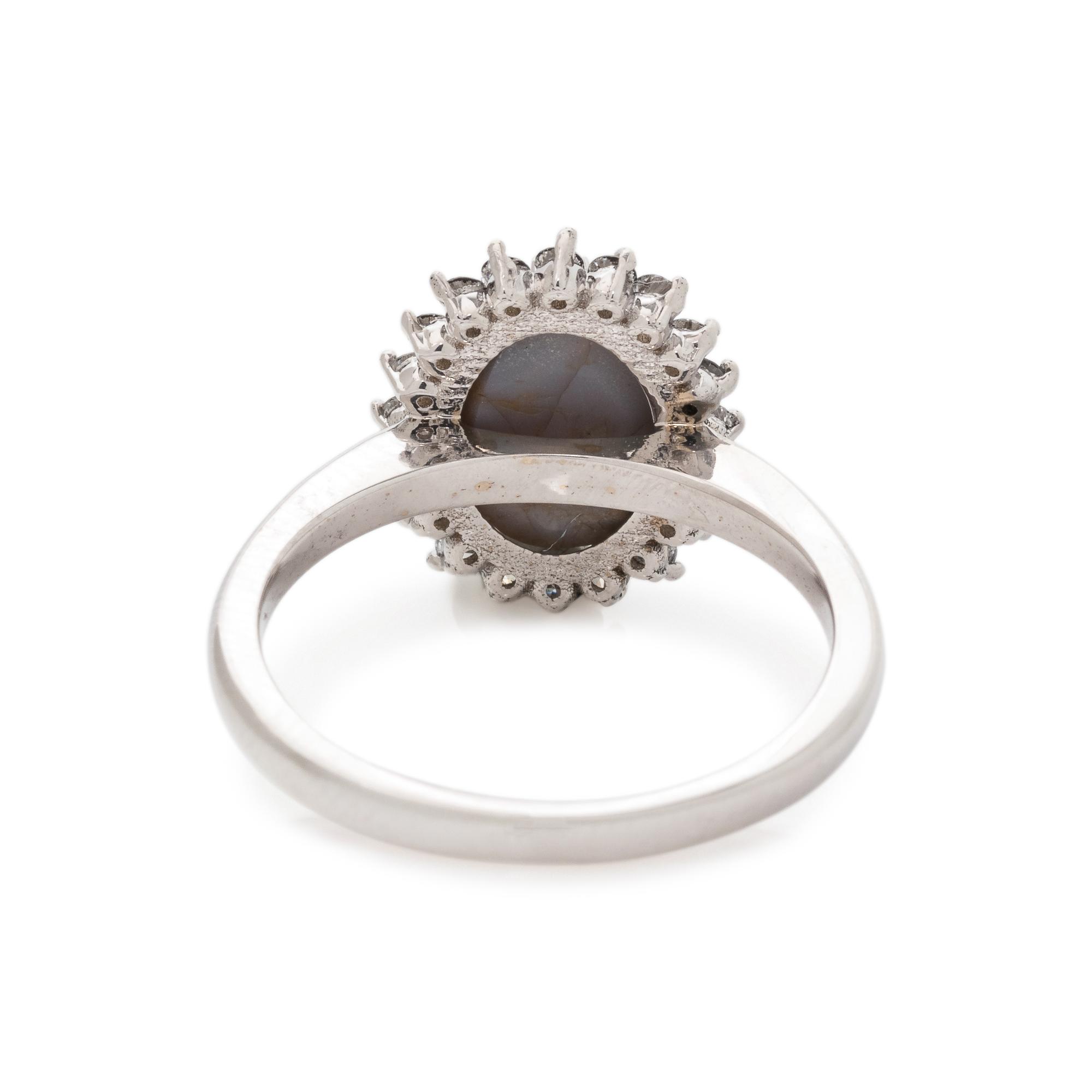 CAT'S EYE ALEXANDRITE AND DIAMOND RING