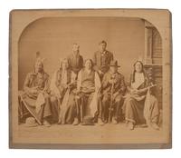 BELL, Charles M. (1848-1893), photographer. Albumen photograph of the Lakota Delegation of Spotted Tail. Washington, DC, 1880.
