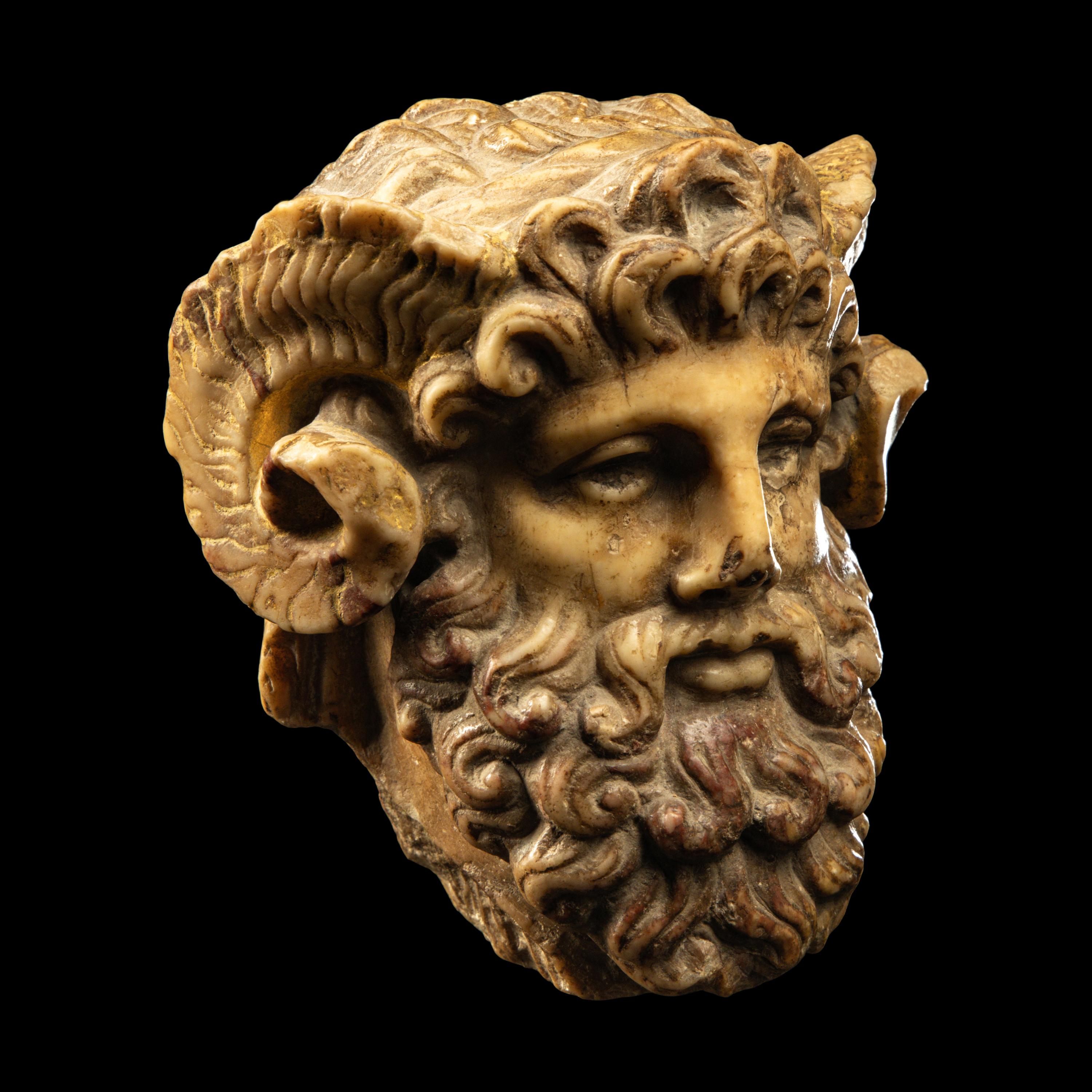 A Roman Giallo Antico Head of Zeus Ammon