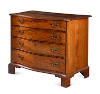 A George III Mahogany Serpentine-Front Chest of Drawers