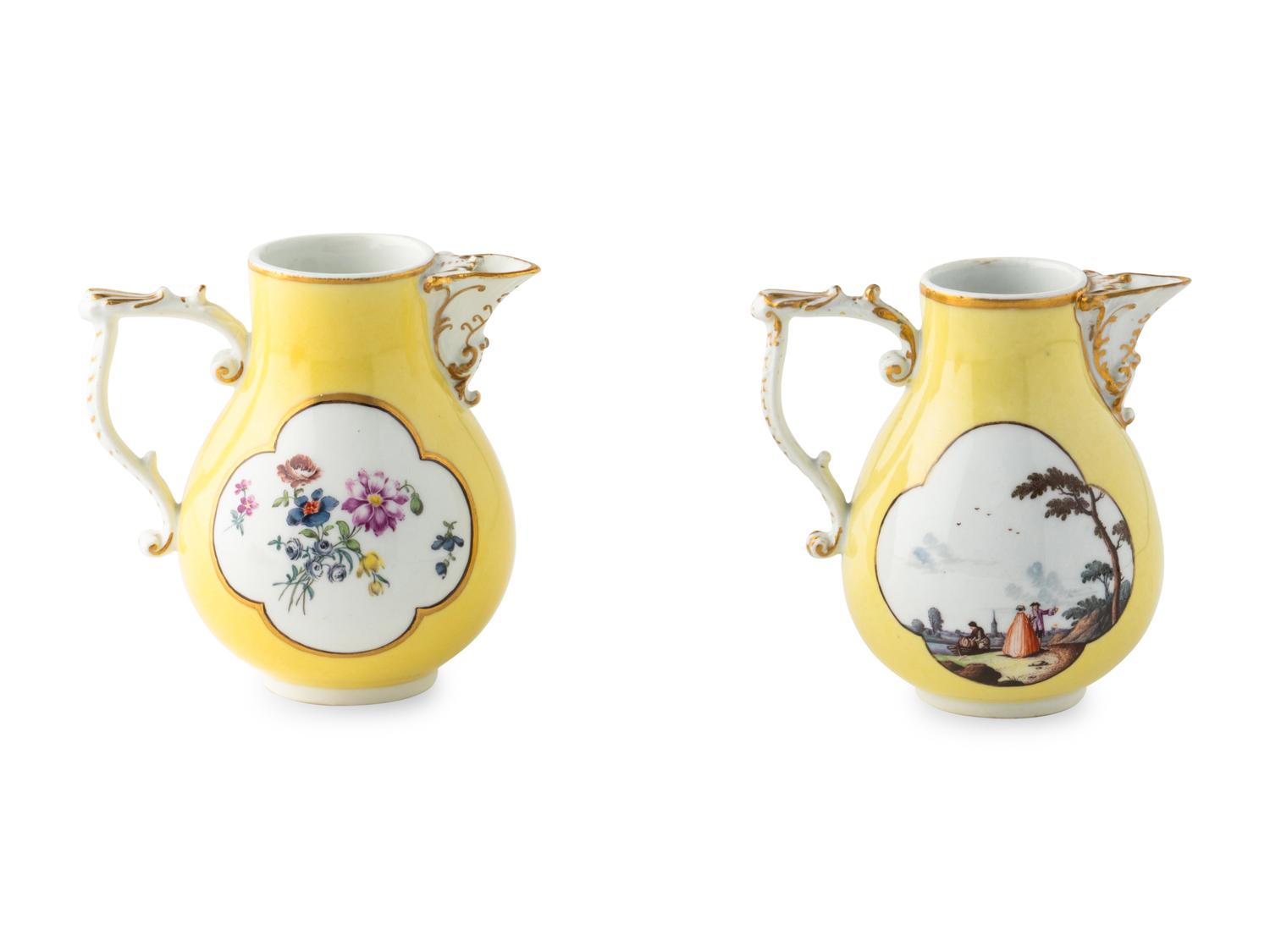 Two Meissen Porcelain Milk Jugs