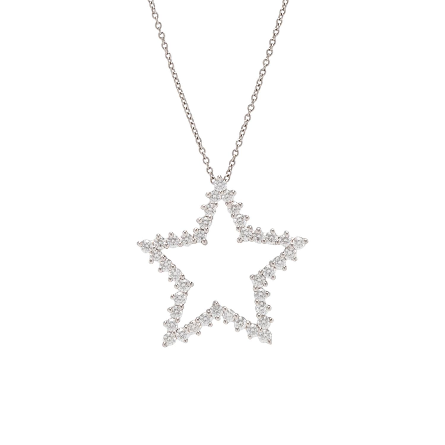 TIFFANY & CO., PLATINUM AND DIAMOND STAR NECKLACE