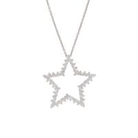 TIFFANY & CO., PLATINUM AND DIAMOND STAR NECKLACE