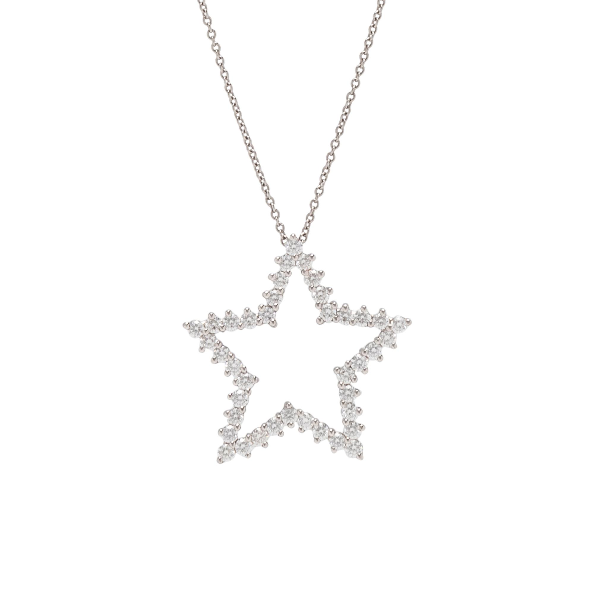 TIFFANY & CO., PLATINUM AND DIAMOND STAR NECKLACE