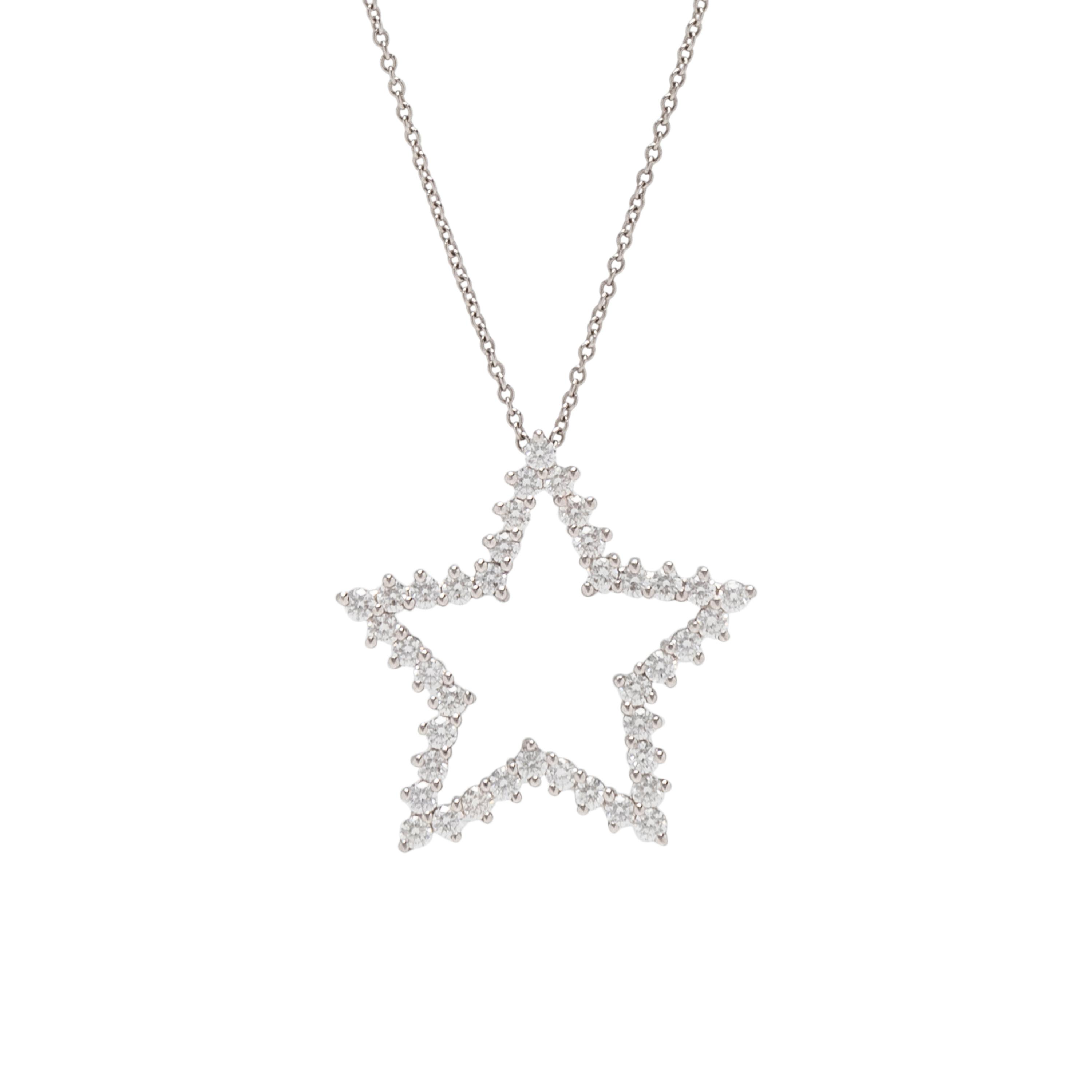 TIFFANY & CO., PLATINUM AND DIAMOND STAR NECKLACE