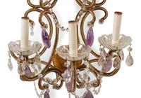 A Pair of Italian Eight-light Beaded Wall Sconces — 19TH/20TH CENTURY