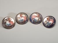 Four Patriotic Glass Bridle Rosettes