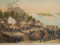 [CIVIL WAR]. KURZ & ALLISON, printers. A group of 2 Civil War prints, incl. Battles of Nashville and Vicksburg.