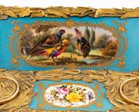 A French Gilt Bronze and Sèvres Style Porcelain Mounted Inkwell