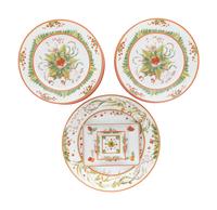 A Group of Hermès Le Jardin de Pythagore Porcelain Dinnerware Articles