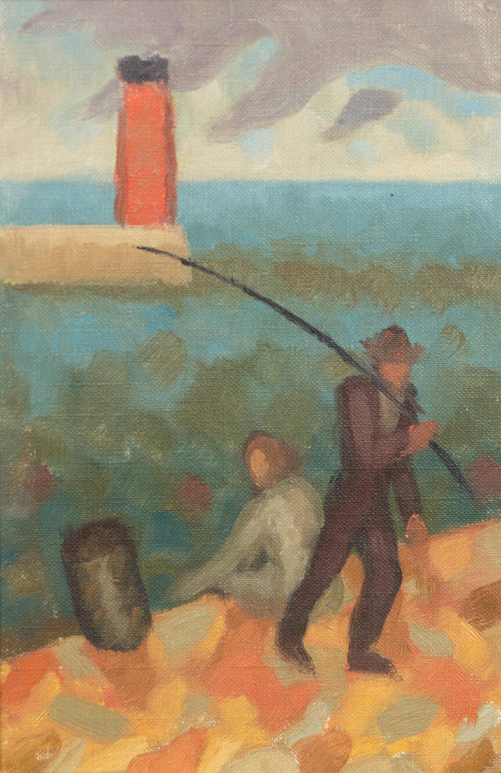 Herman Menzel, (American, 1904–1988), Winnetka Lighthouse Scenes (a group of three works)