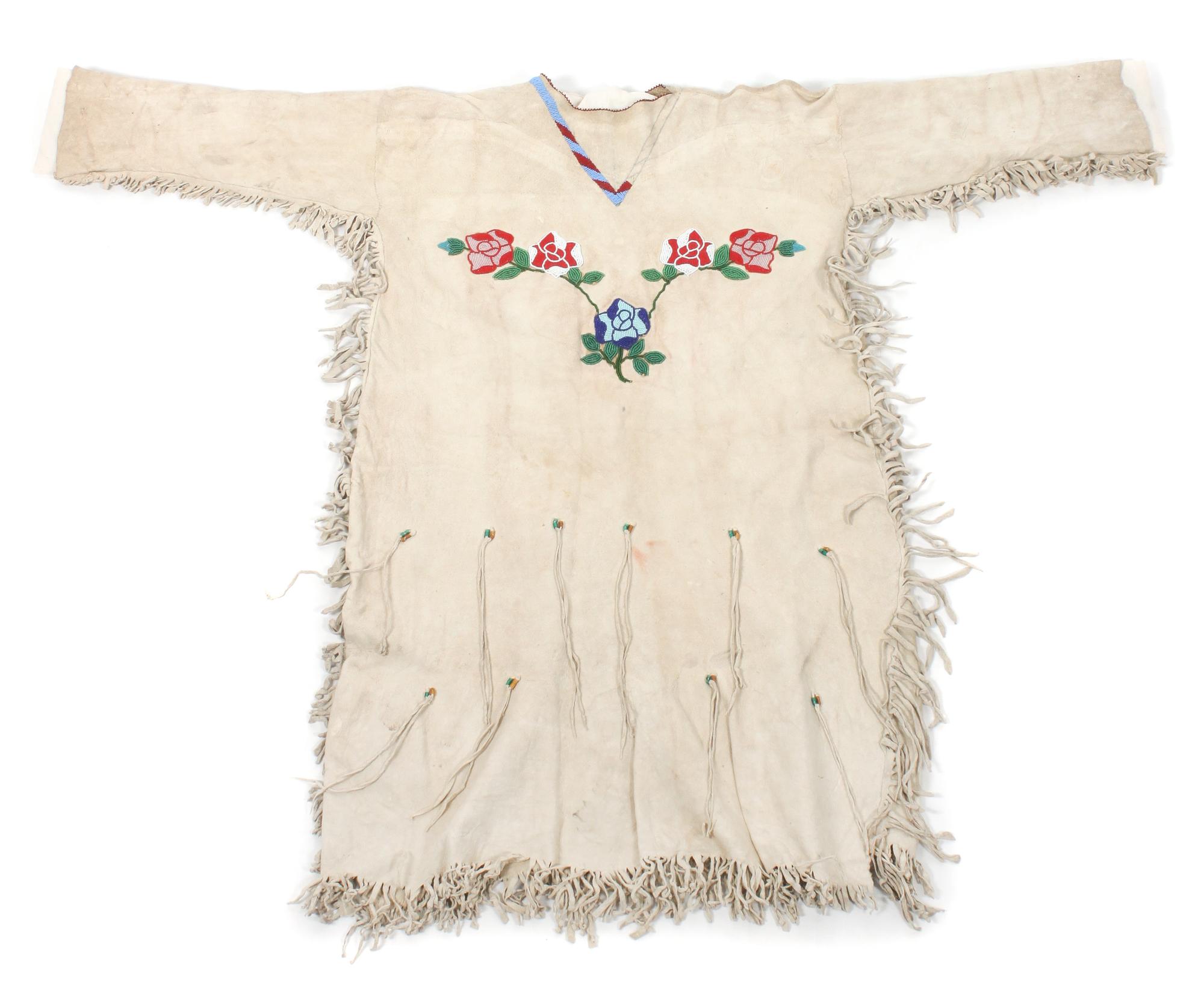 A Group of Plains/ Plateau Area Clothing Length of one dress 34 1/2 inches.