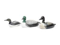 Six Carved and Polychrome Painted Loon Decoys