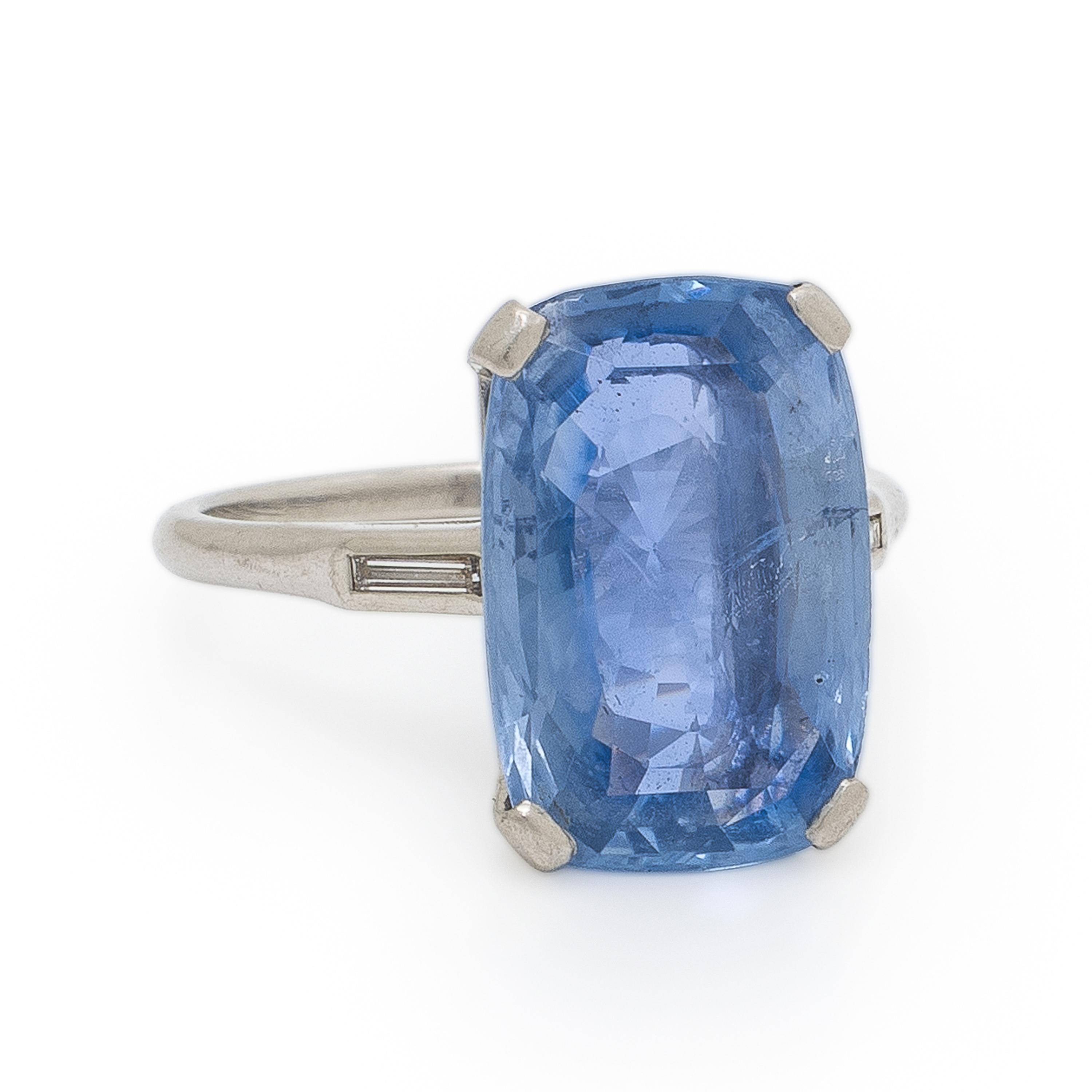 Ceylon Sapphire and Diamond Ring