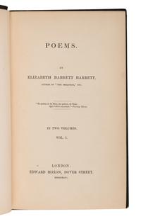 BROWNING, Elizabeth Barrett (1806-1861). Poems. London: Edward Moxon, 1844.