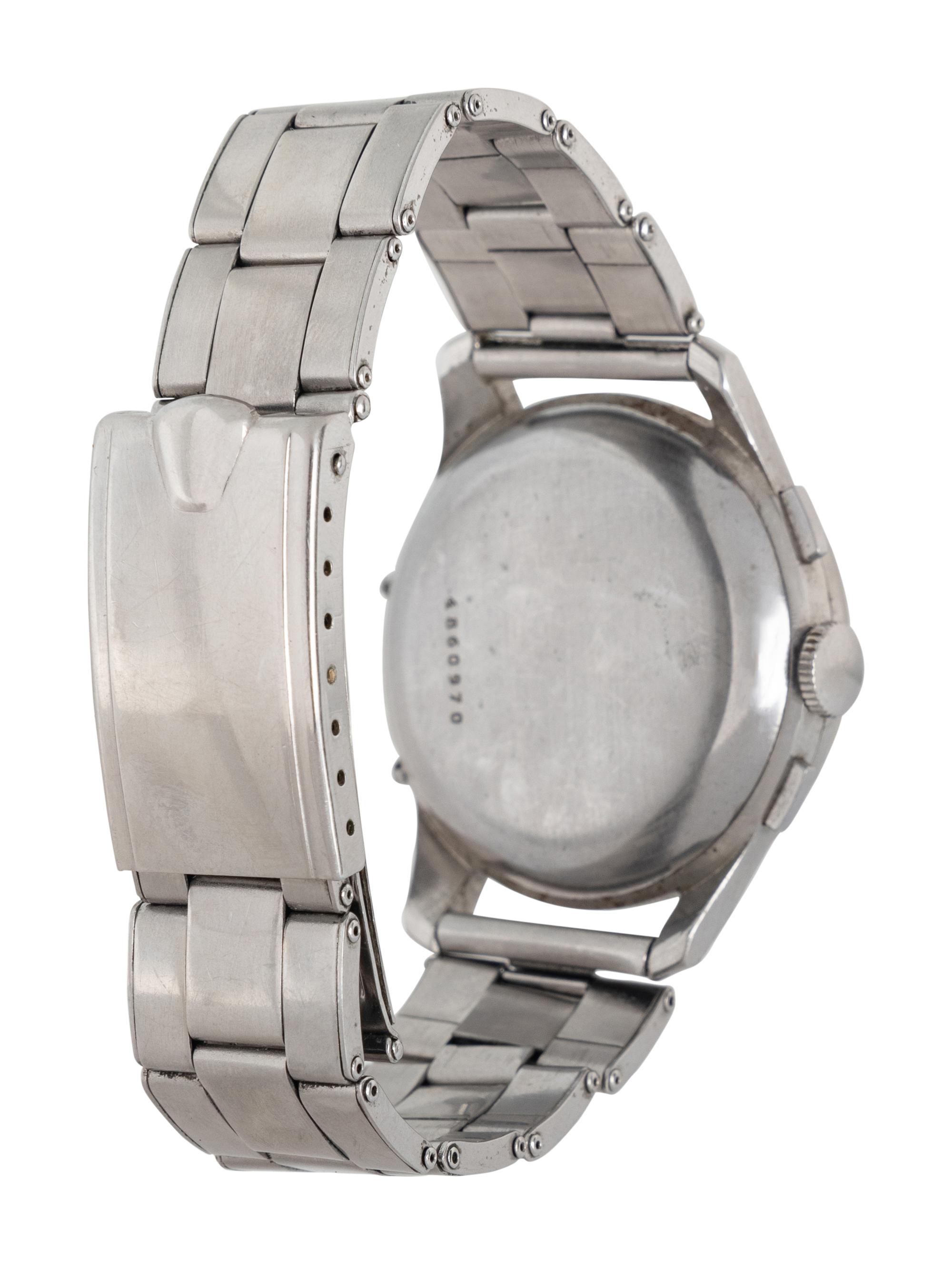 DOXA, STAINLESS STEEL TRIPLE CALENDAR CHRONOGRAPH WATCH