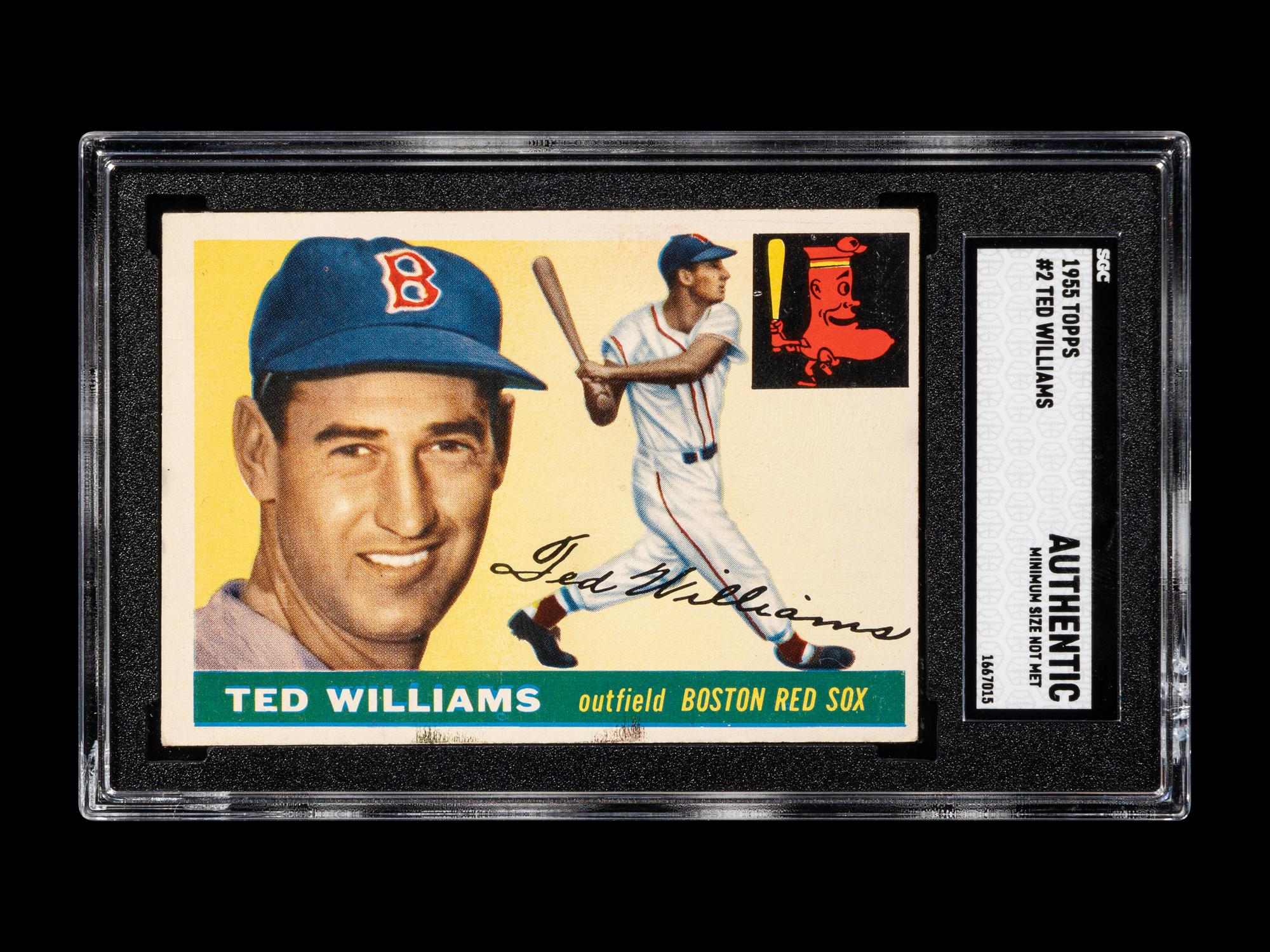 A 1955 Topps Ted Williams Baseball Card No. 2 (SGC Authentic)