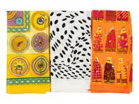 Three Hermès 70cm Cotton and Silk Scarves