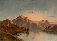 A Summer Sunset over a Scottish Loch