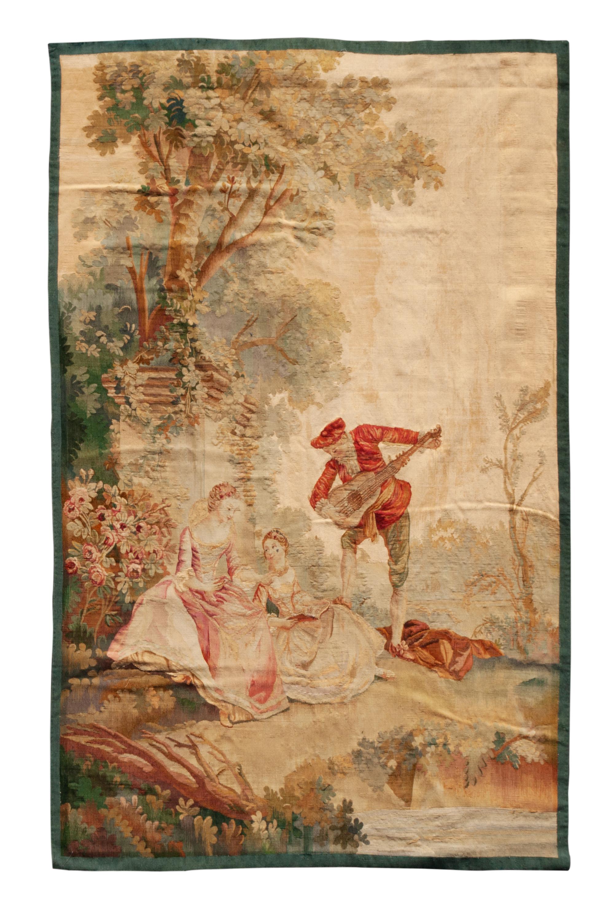 A French Wool Tapestry 7 feet 1 inch x 4 feet 6 inches. — 19TH CENTURY