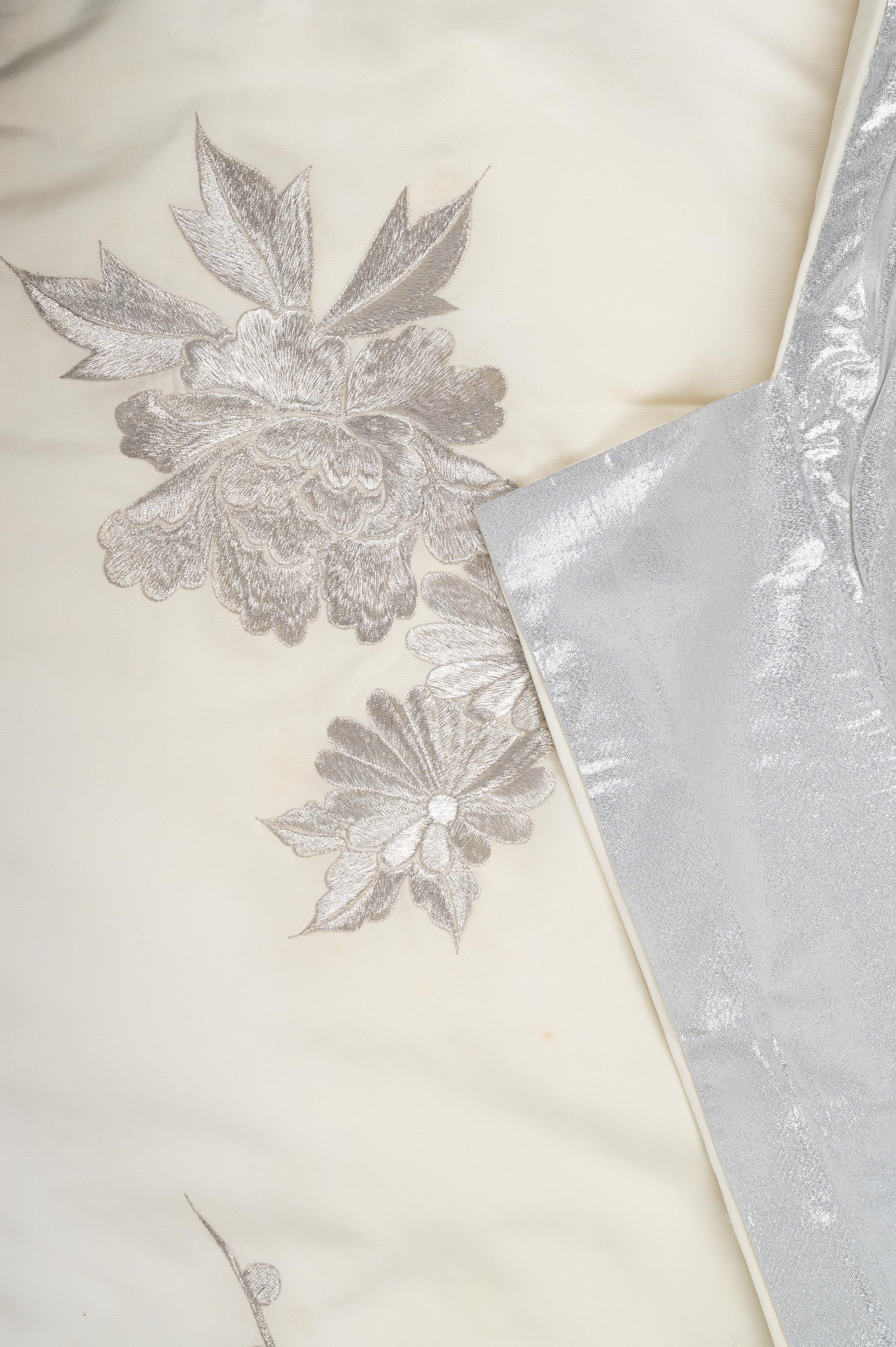 Two Embroidered Silk Robes, Furisode