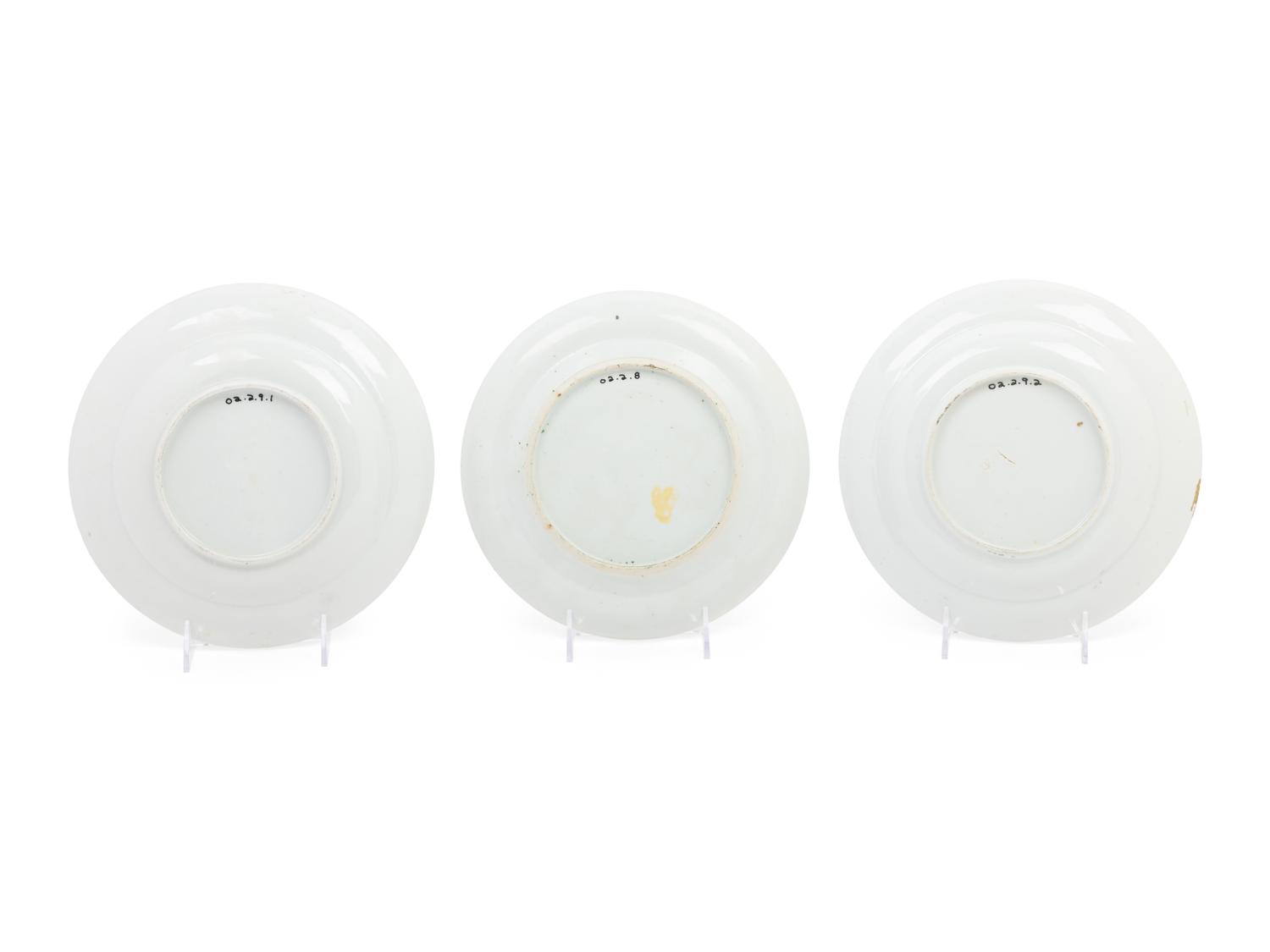 Five Chinese Export Famille Rose Porcelain Plates