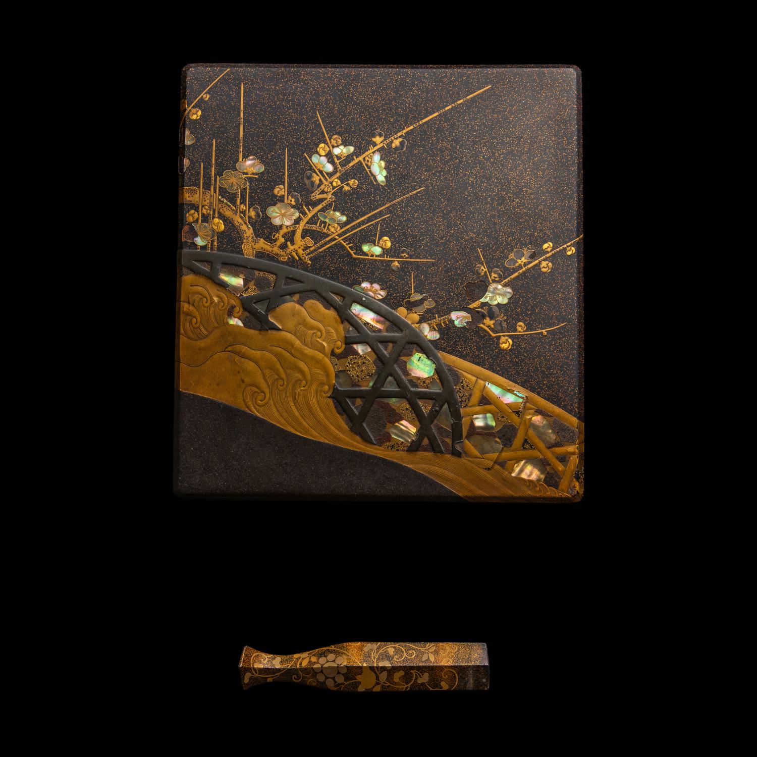 A Japanese Lacquer Writing Box, Suzuribako, Edo Period 日本江戶時代 蒔繪硯箱