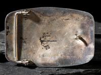 Kokopelli Sterling Silver Overlay Belt Buckle
