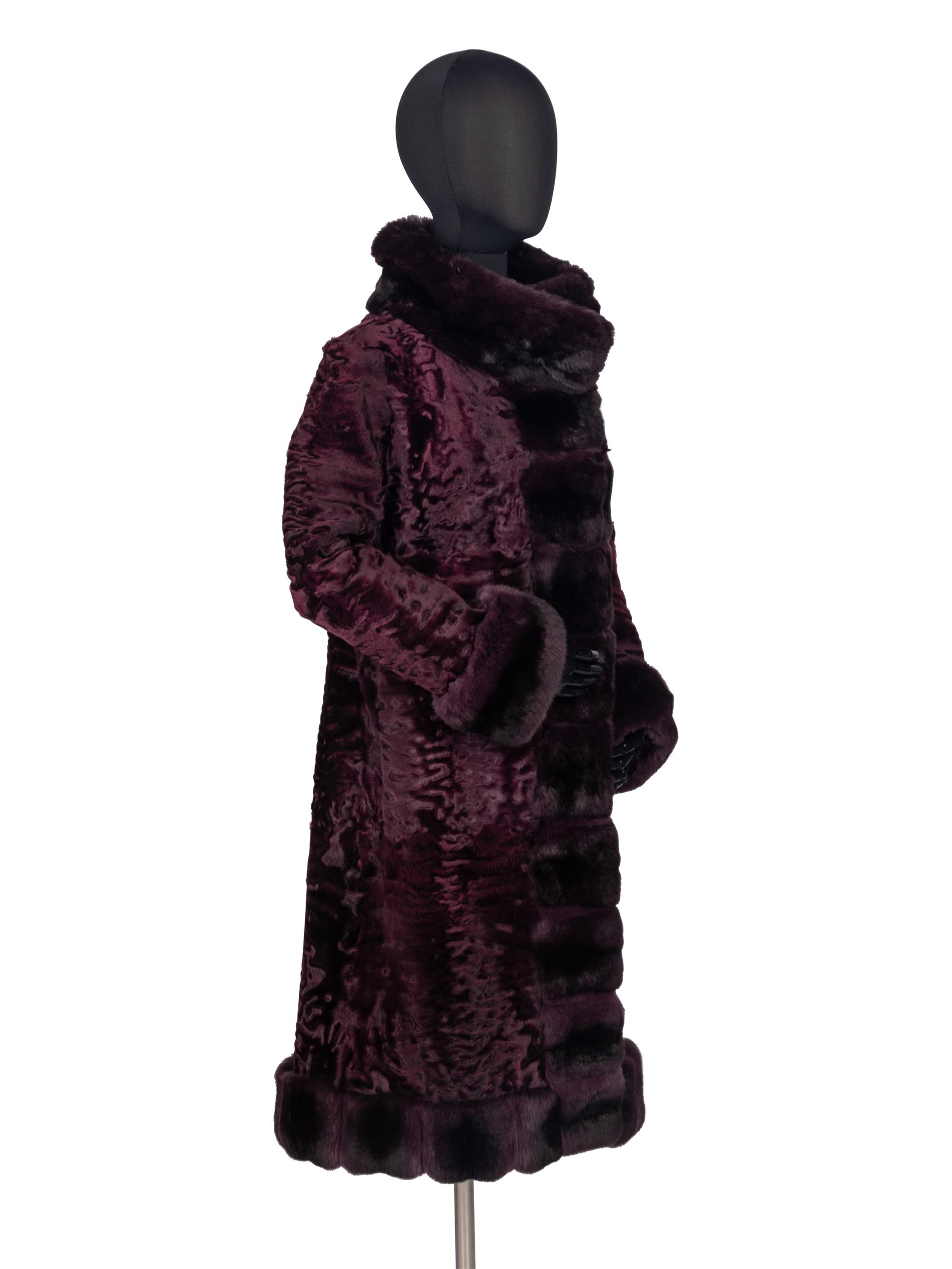 Oscar de la Renta Astrakhan & Chinchilla Coat