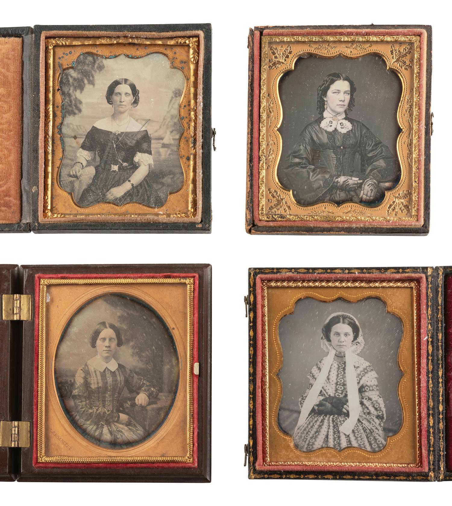 [EARLY PHOTOGRAPHY]. 31 daguerreotypes of young and middle-aged women, incl. portrait by BROADBENT.