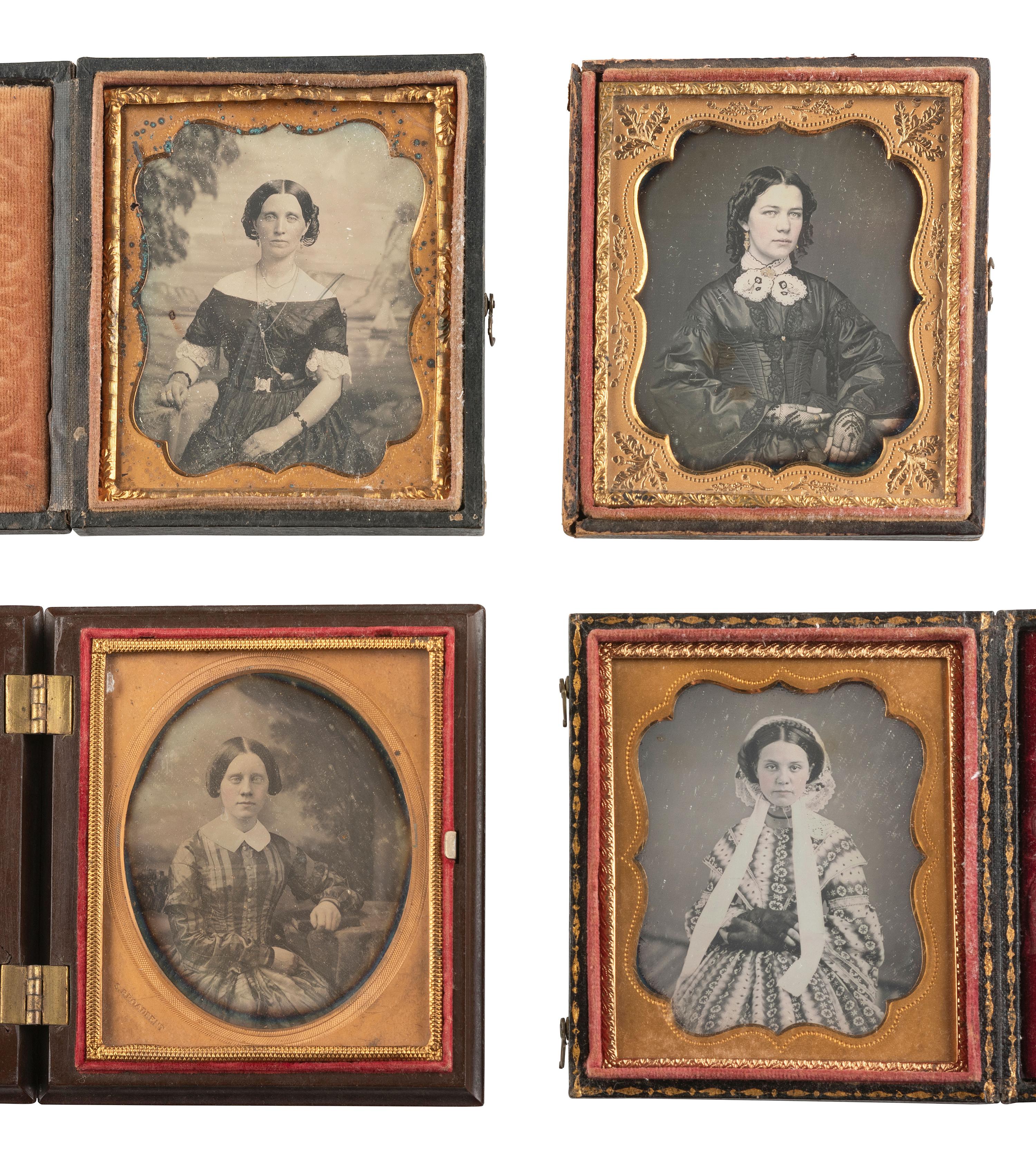 [EARLY PHOTOGRAPHY]. 31 daguerreotypes of young and middle-aged women, incl. portrait by BROADBENT.