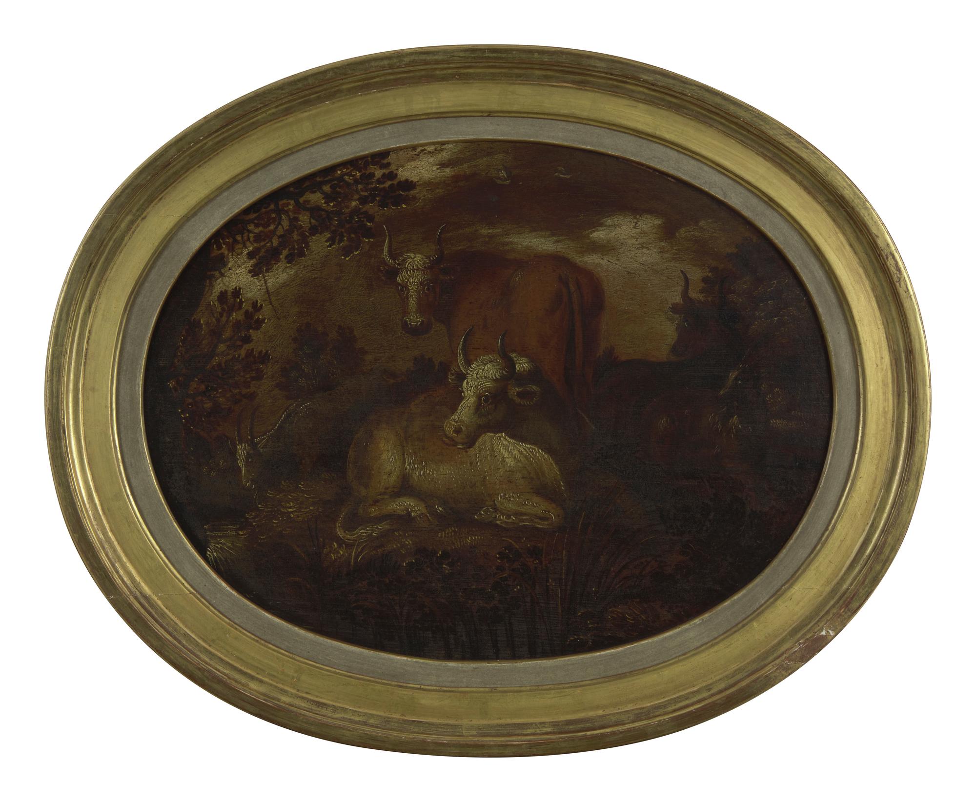 American School 19th Century, Cattle in a Lush Landscape