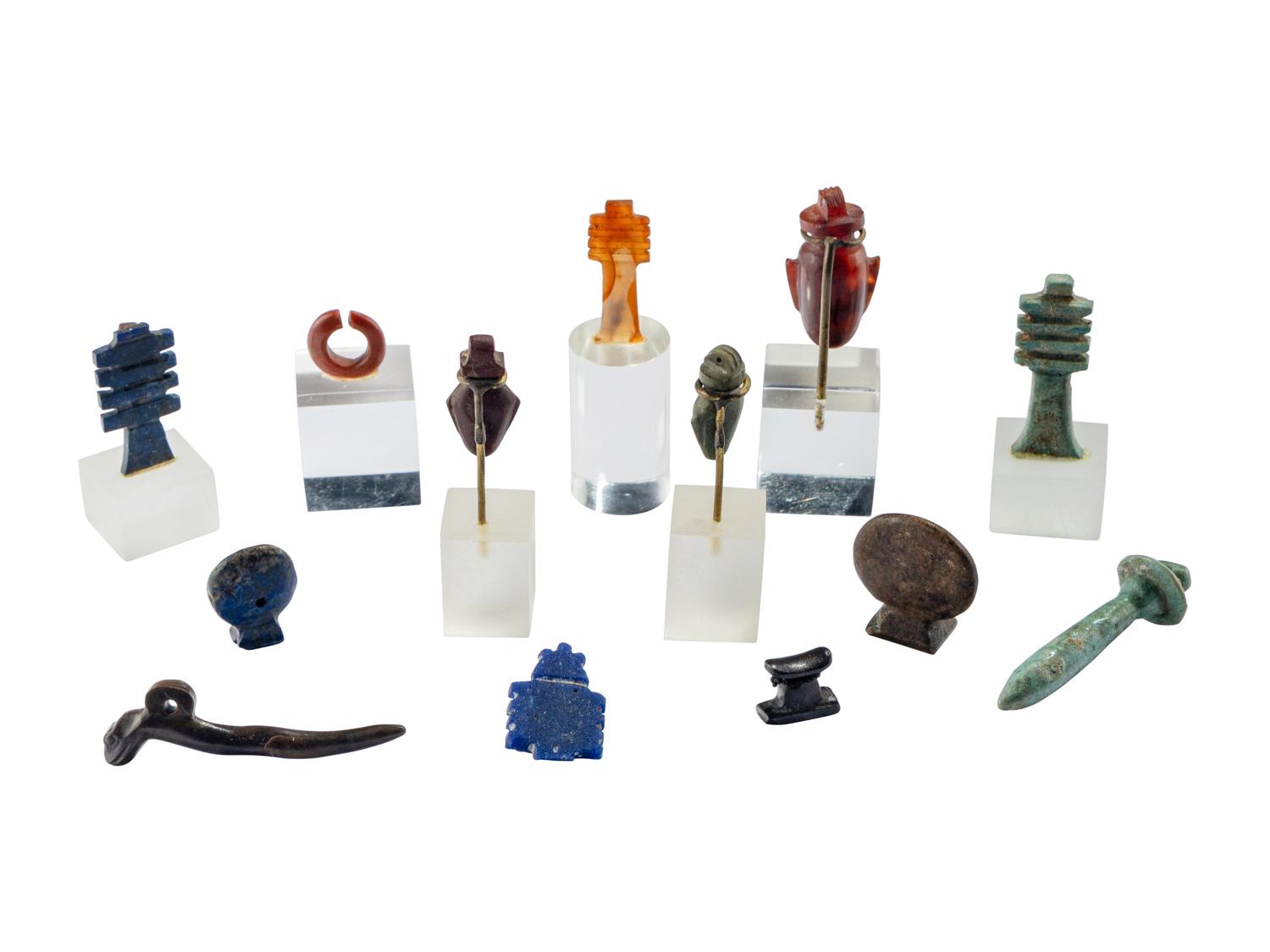 13 Egyptian Stone Amulets