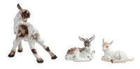 Three Rosenthal Porcelain Figures Width of widest 7 inches. — 20TH CENTURY