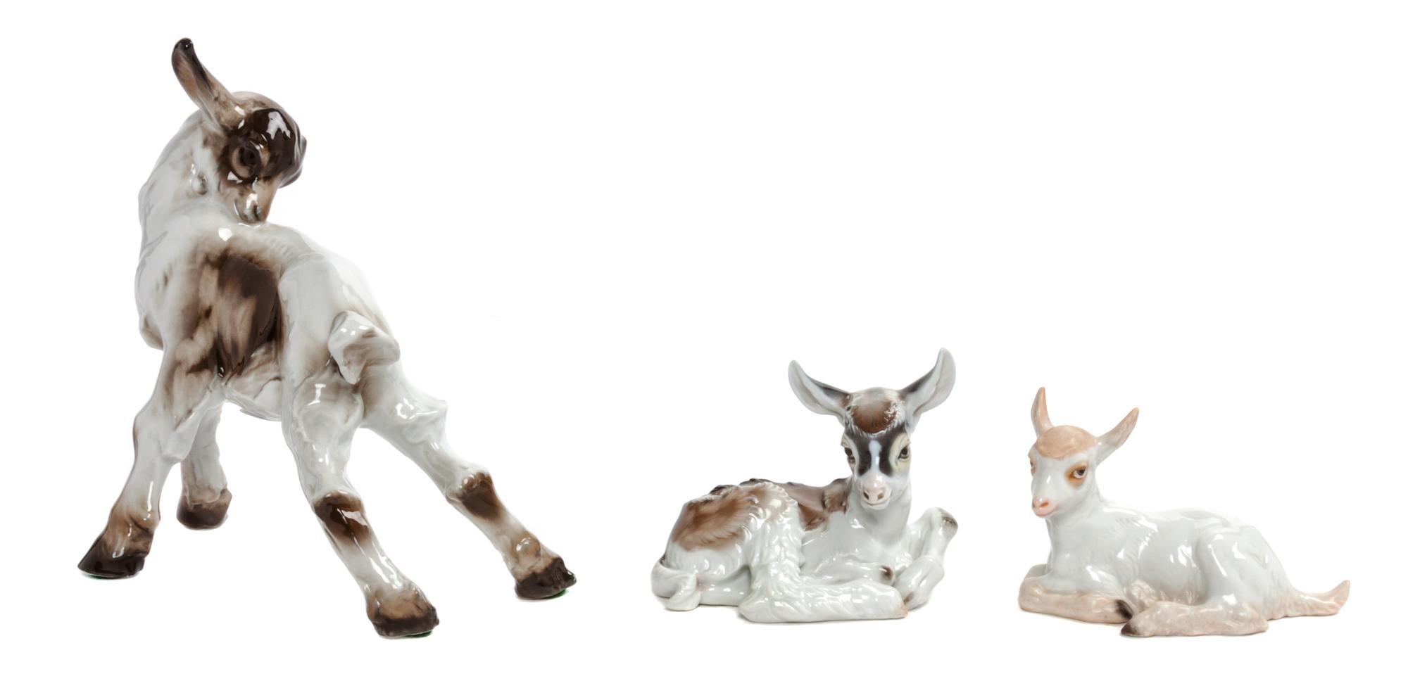 Three Rosenthal Porcelain Figures Width of widest 7 inches. — 20TH CENTURY