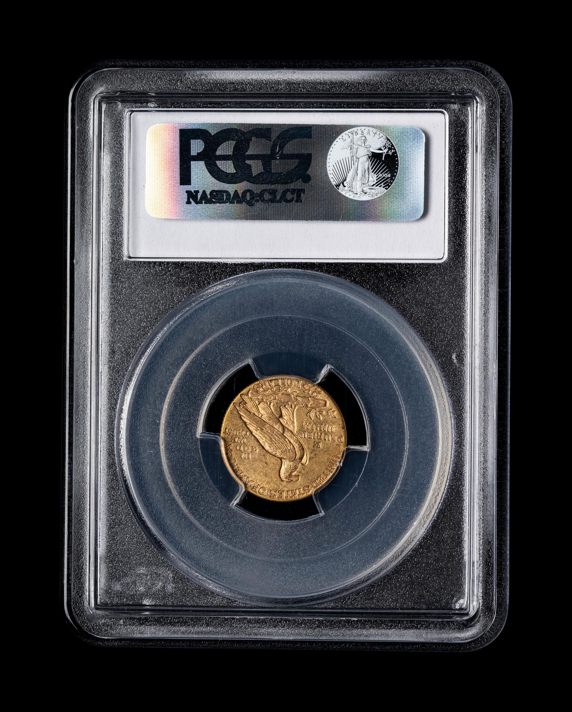 A 1914 Indian Head $2.50 Gold Coin (PCGS AU58)