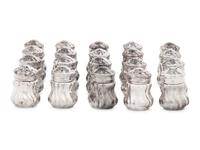 A Set of Twenty Silver Shakers