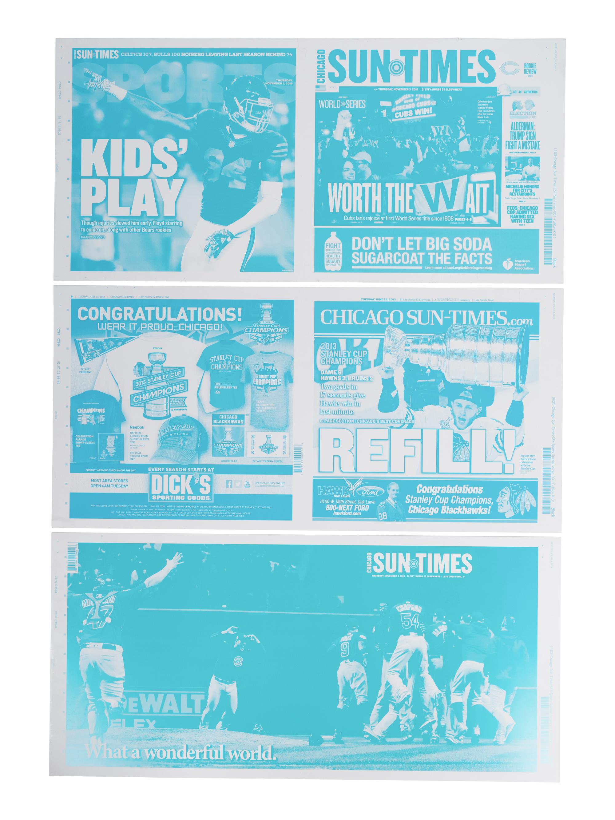 (Sports) A group of 7 pieces of memorabilia and ephemera from the Chicago Cubs, comprising: