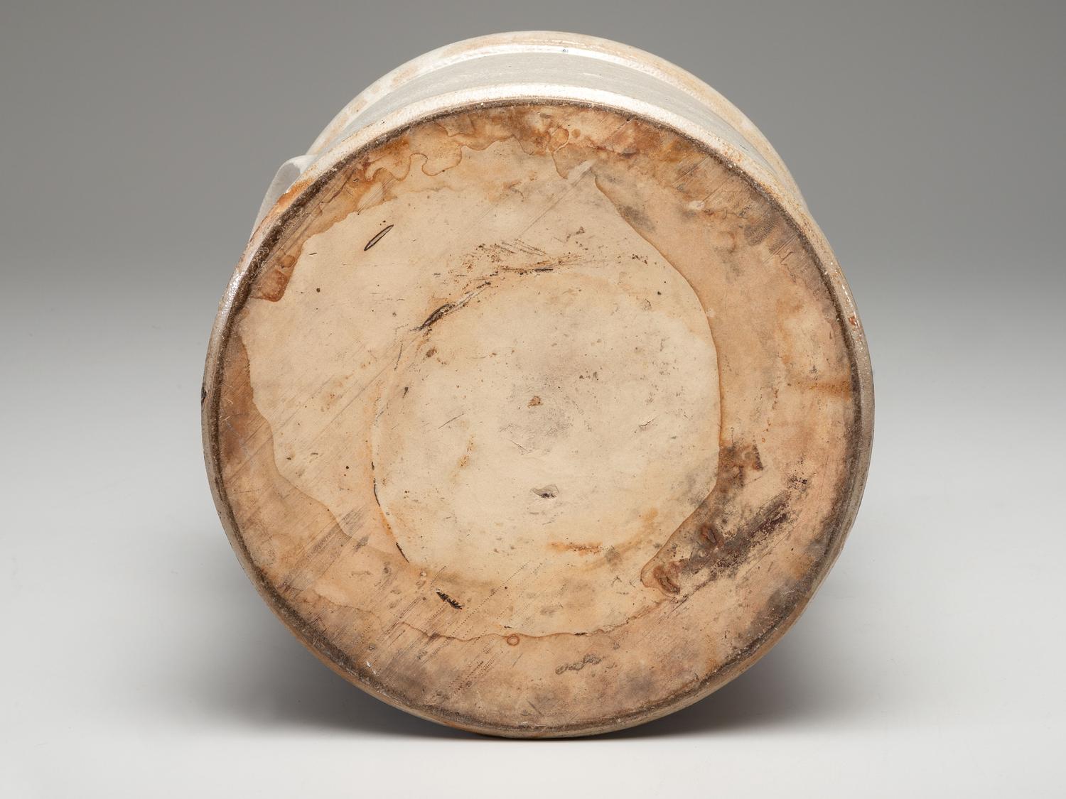 A Haxtun and Co. Four-Gallon Cobalt Decorated Stoneware Crock