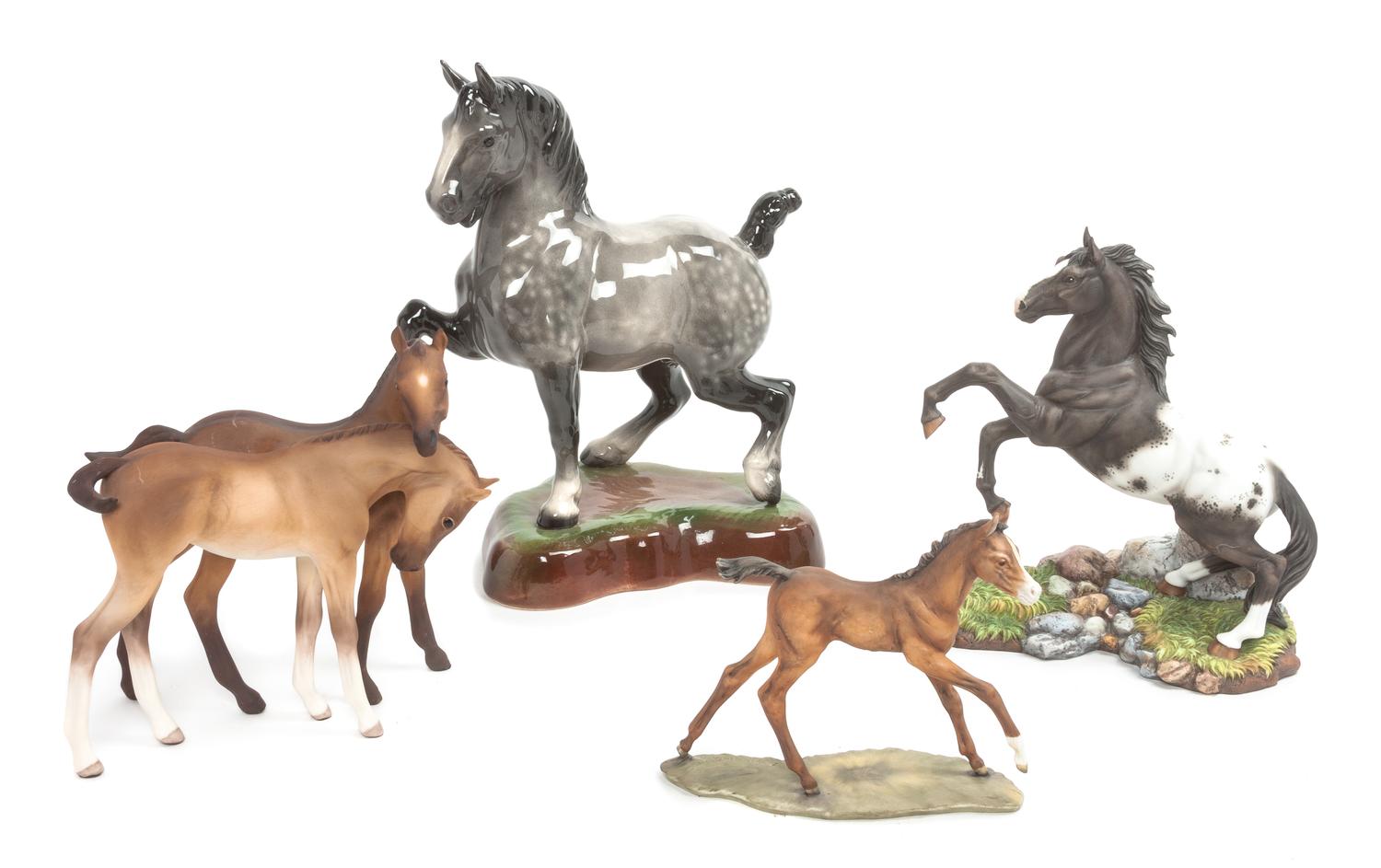 Four Porcelain Figures or Figural Groups Width of first 7 inches. — LATE 20TH CENTURY