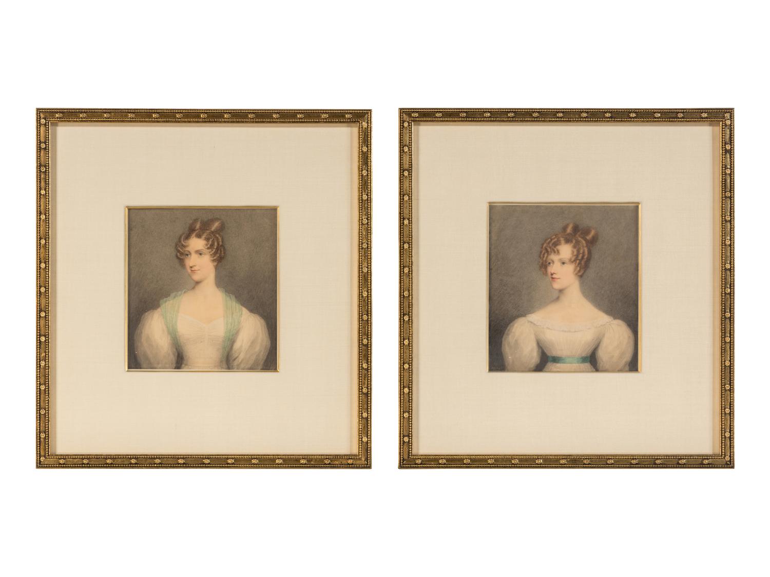 Portrait of Miss Foote, Actress and Portrait of a Woman (a pair of works), 1827